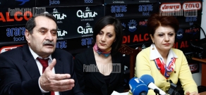 Press conference of Karine Achemyan (RPA) and Gurgen Yeghiazaryan (ANC)