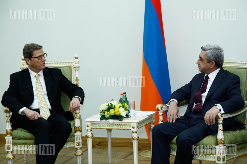 Նախագահ Սերժ Սարգսյանը ընդունեց Գերմանիայի արտգործնախարար Գիդո Վեսթերվելլեին
