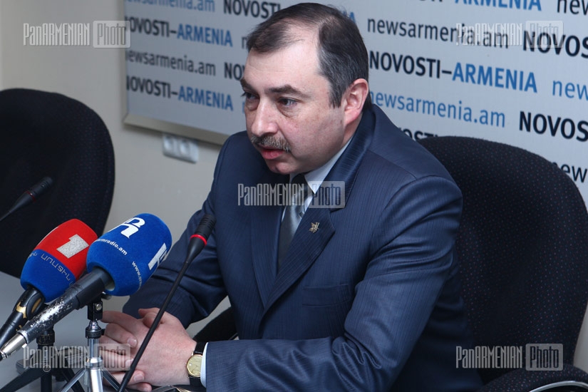Press conference of the leader of Constitutional Right Union party Hayk Babukhanyan