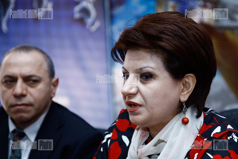 Press conference of Republican MP Karine Achemyan and psychologist Khachatur Gasparyan