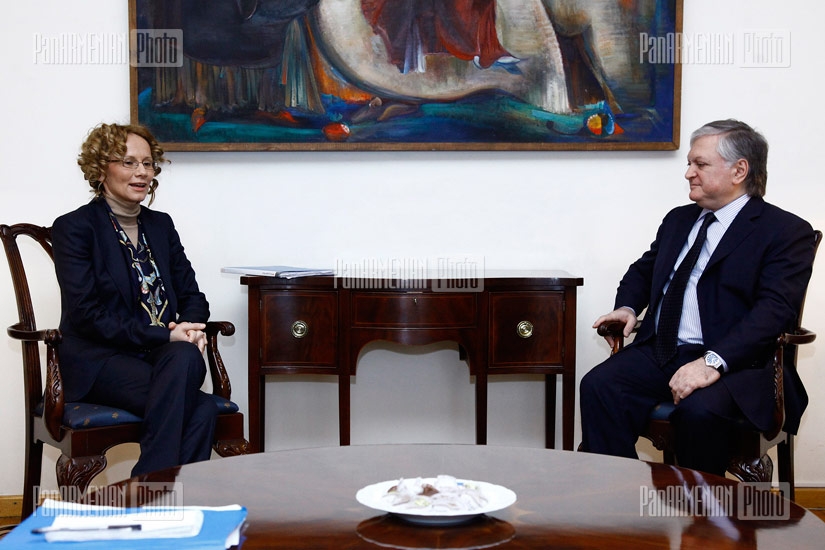 ԱԳ նախարար Էդվարդ Նալբանդյանի հանդիպումը ԵԱՀԿ/ԺՀՄԻԳ Ընտրությունների դիտորդական առաքելության ղեկավար՝ Տիկին Ռադմիլա Շեկեռինսկայի հետ