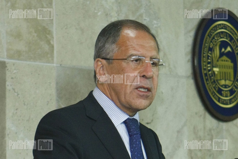 Russia FM Sergey Lavrov visits YSU