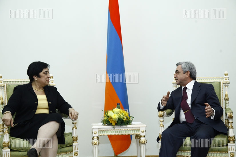 ՀՀ նախագահ Սերժ Սարգսյանի հանդիպումը Կիպրոսի արտգործնախարար Էրատո Կոզակու-Մարկուլիսի հետ