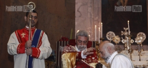 Ceremony of Easter liturgy in St.Sargis church of Yerevan