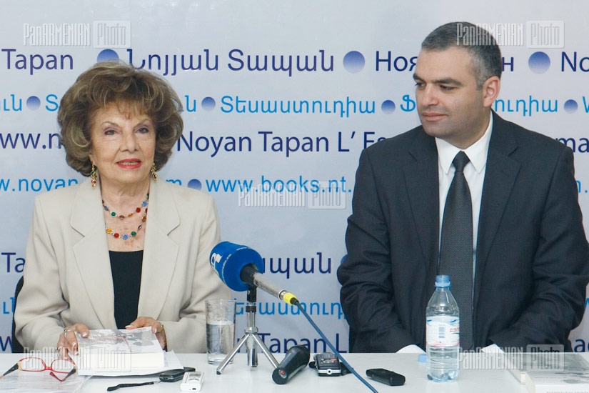 Press conference of Armenian Genocide Museum-Institute Chairman Hayk Demoyan and author of Armenian Genocide in Literature book Rubina Pirumian