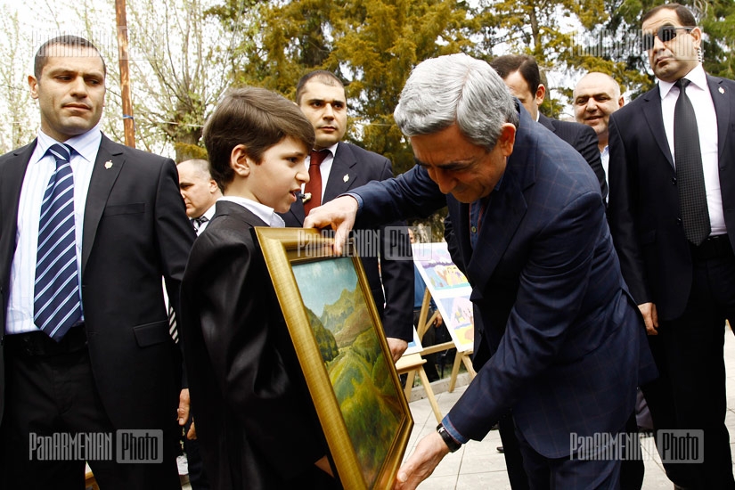 Republican Party's President Serzh Sargsyan's meeting with voters of Paraqar, Musaler and Merdzavan districts