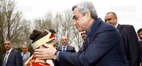 Republican's Party President Serzh Sargsyan's meeting with voters of Haytagh community in Armavir Region