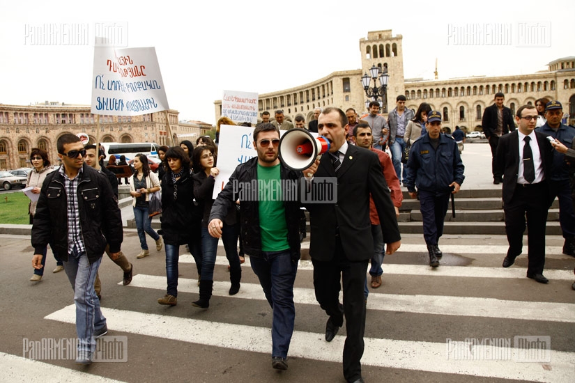 Protest against running Azerbaijani film festival in Armenia
