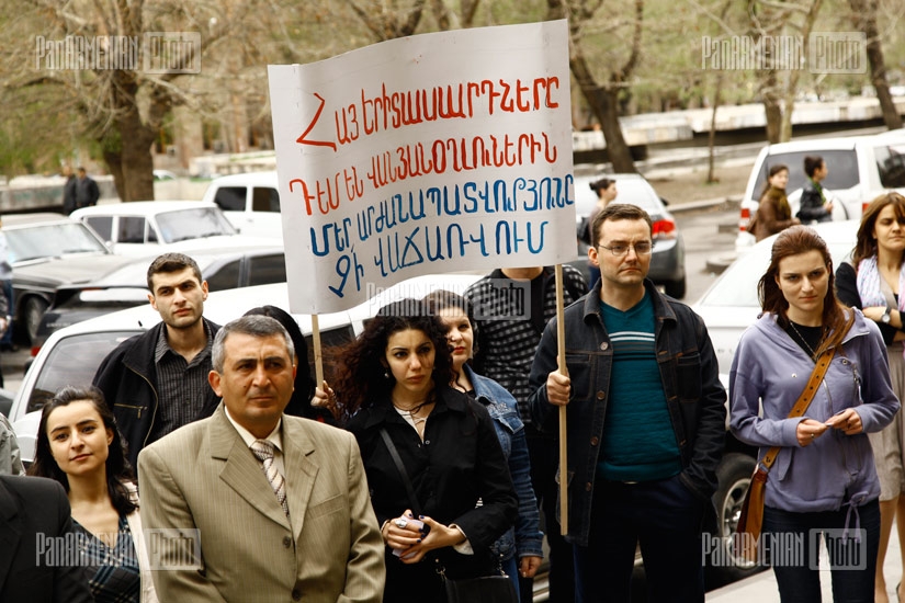 Protest against running Azerbaijani film festival in Armenia