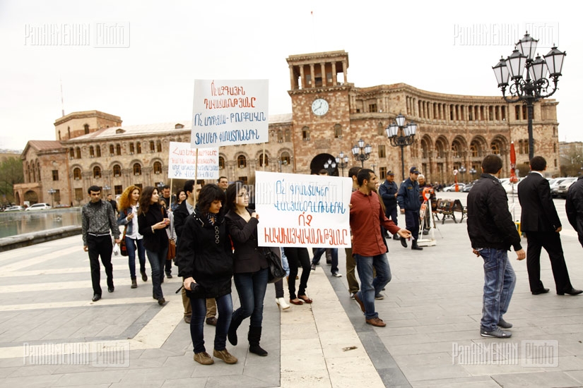 Protest against running Azerbaijani film festival in Armenia