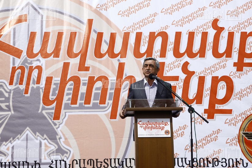 ՀՀԿ նախագահ Սերժ Սարգսյանը Արարատ մարզում հանդիպեց Այնթափի, Մասիս և Հայանիստի բնակիչների հետ