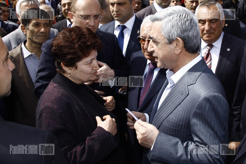 Президент Армении, лидер РПА Серж Саркисян встретился с жителями Айнтапа, Масиса и Айаниста