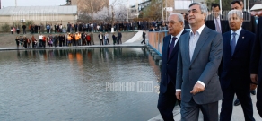 Президент Армении Серж Саркисян посетил городское озеро в Аштараке