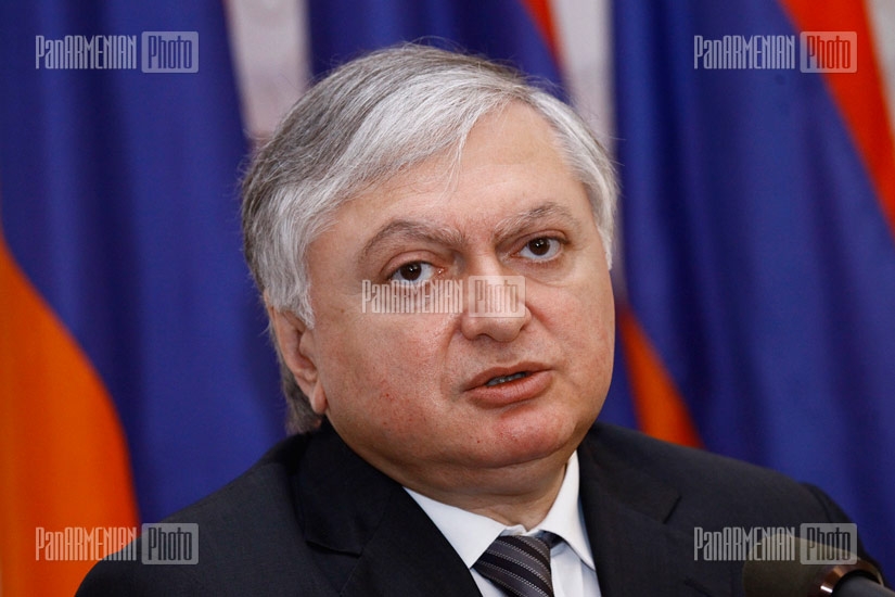 RA FM Edward Nalbandian and his Belarus counterpart Sergei Martynov hold a joint press conference