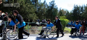 Opening of wheel-chair ramp in Erebuni museum