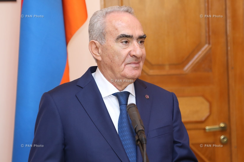 Встреча спикера парламента Армении Галуста Саакяна и главы Национального Совета Словакии Андрея Данко