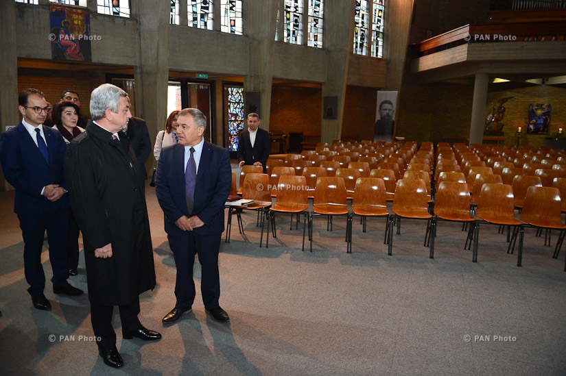 President Serzh Sargsyan visited the Sourb Karapet Armenian Church in Maastricht