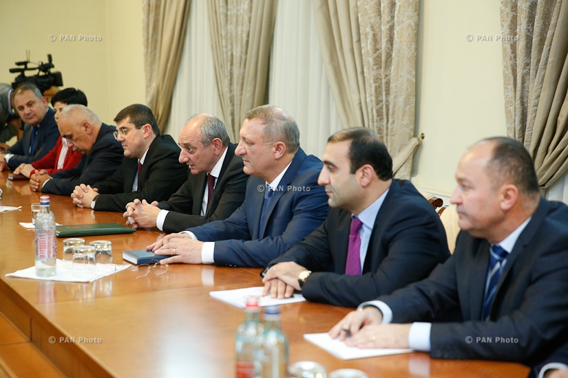 Armenian Prime Minister Karen Karapetyan meets with Artsakh President Bako Sahakyan in the frames of his working visit to the Nagorno-Karabakh Republic