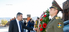Armenian PM Karen Karapetyan visited the Stepanakert memorial complex
