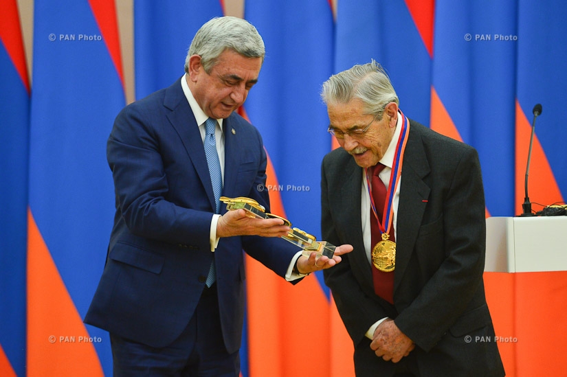 Armenia Presidents hands 2016 IT Award to Louis Pouzin