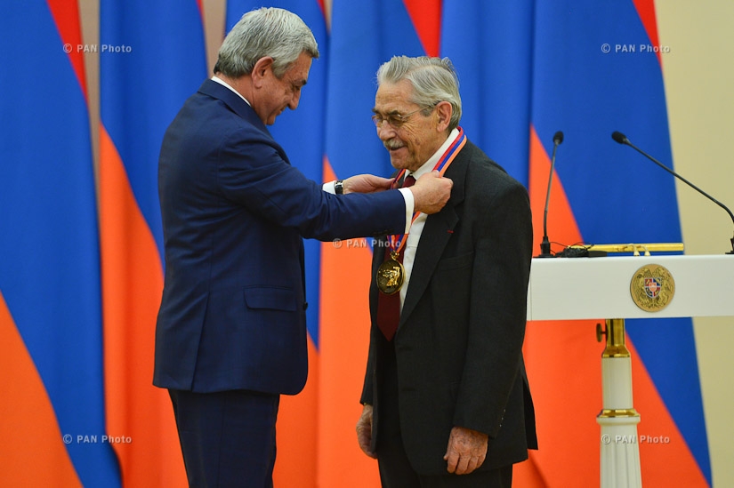 Armenia Presidents hands 2016 IT Award to Louis Pouzin
