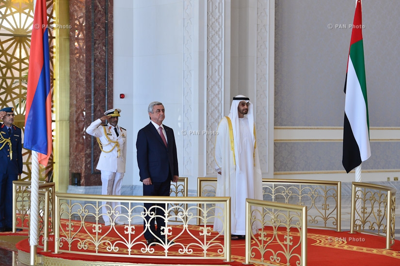 В Объединённые Арабские Эмираты президент Армении Серж Саргсян встретился с наследным принцем эмирата Абу Даби шейхом Мухаммадом бин Зайдом аль Нахайяном  