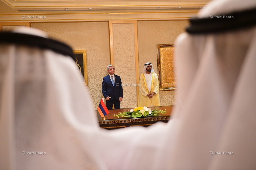 President Serzh Sargsyan met with the Vice President of the UAE, Prime Minister, Emir of Dubai Sheikh Mohammed bin Rashid Al Maktoum in the United Arab Emirates