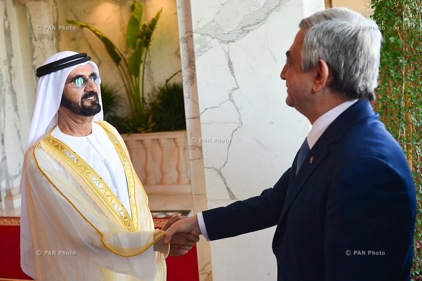 В ОАЭ Президент Серж Саргсян встретился с вице-президентом ОАЭ, премьер-министром, эмиром Дубая шейхом Мухаммадом бин Рашидом аль Мактумом