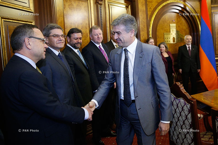 Armenian PM Karen Karapetyan received the delegation of Armenia-accredited EU Ambassadors, led by Head of EU Delegation to Armenia, Ambassador Peter Switalski