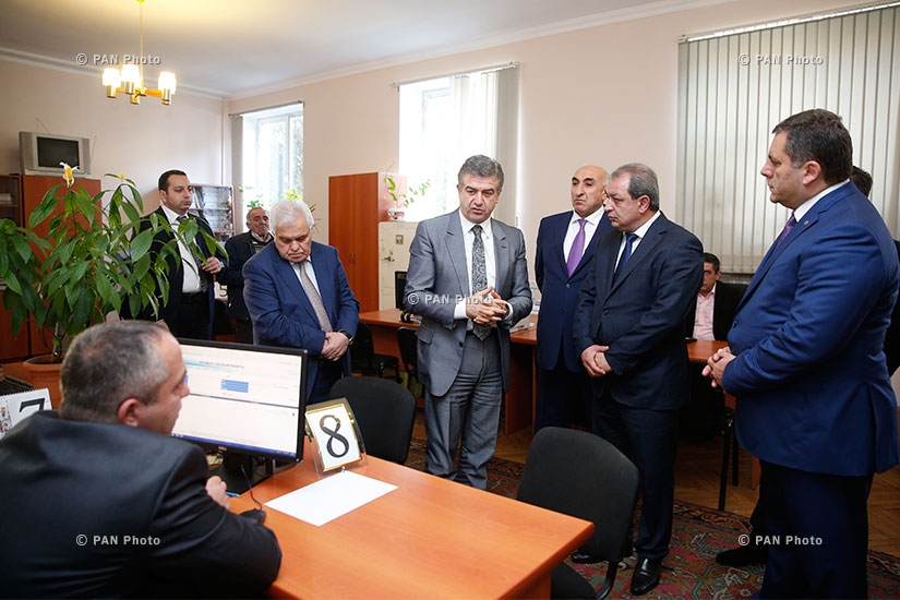 Armenian PM Karen Kaarpetyan meets wih Tavush Governer Hovik Abovyan and the community leaders in Dilijan town of the province