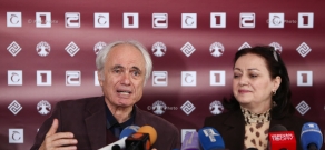 Пресс-конференция Тиграна Мансуряна, Роберта Млкеяна и Асмик Папян