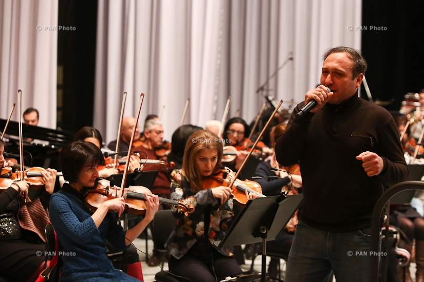 General rehearsal of the concert dedicated to 95th anniversary of Arno Babajanyan