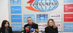 Press conference by the acting Chair of the Tourism State Committee of RA Ministry of Economic Development and Investments Zarmine Zeytuntsyan and Director of Shirak Tours Alexan Ter-Minasyan