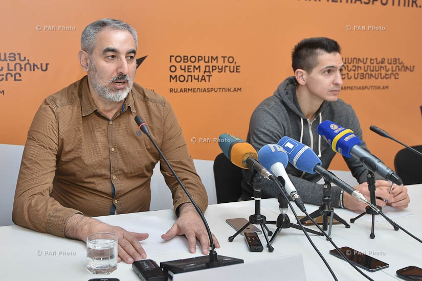 Press conference by ''Urartu' basketball club Chairman Ara Poghosyan and club's head coach Tigran Gyokchyan are guests in Sputnik Armenia press club