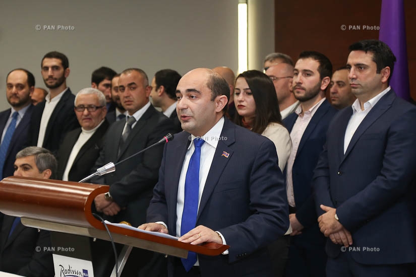 Armenian opposition parties -Bright Armenia, Republic and Civil Contract sign a memorandum of cooperation