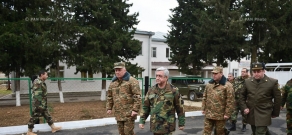 Armenian President Serzh Sargsyan visited a number of military units of the Defense Army in Artsakh