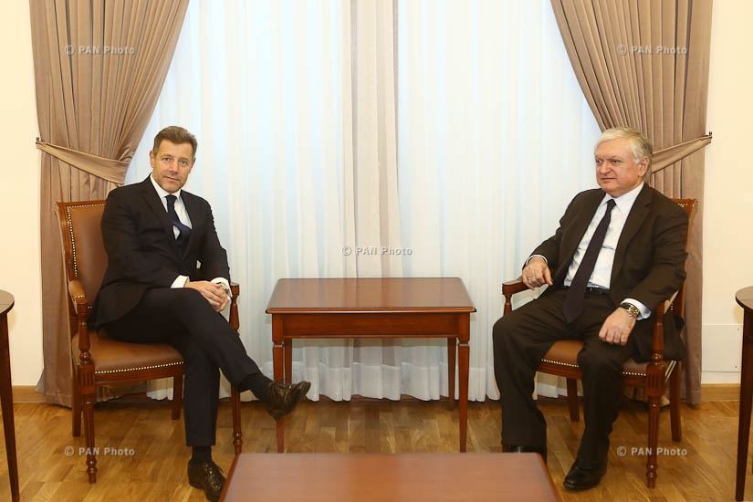 Министр иностранных дел Армении Эдвард Налбандян принял нового сопредседателя Минской группы ОБСЕ Стефана Висконти