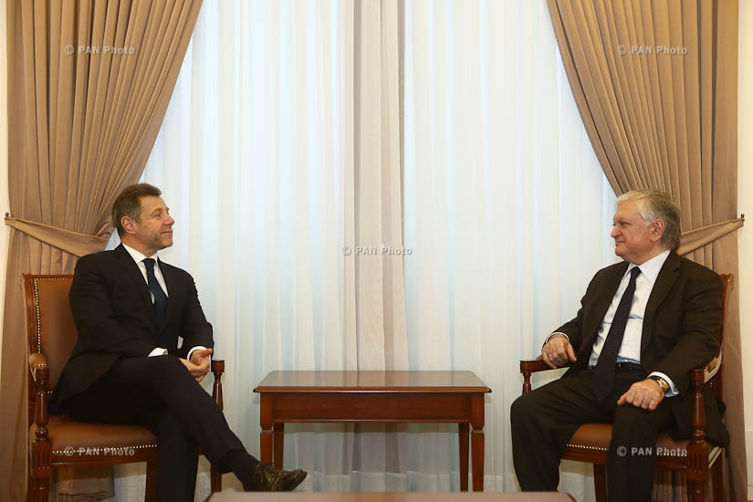 Министр иностранных дел Армении Эдвард Налбандян принял нового сопредседателя Минской группы ОБСЕ Стефана Висконти
