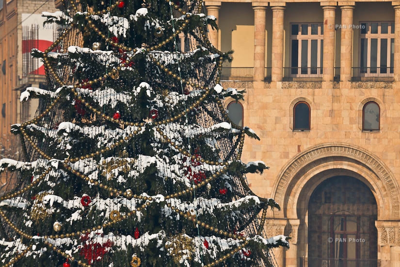 Christmas tree in Yerevan’s Republic Square