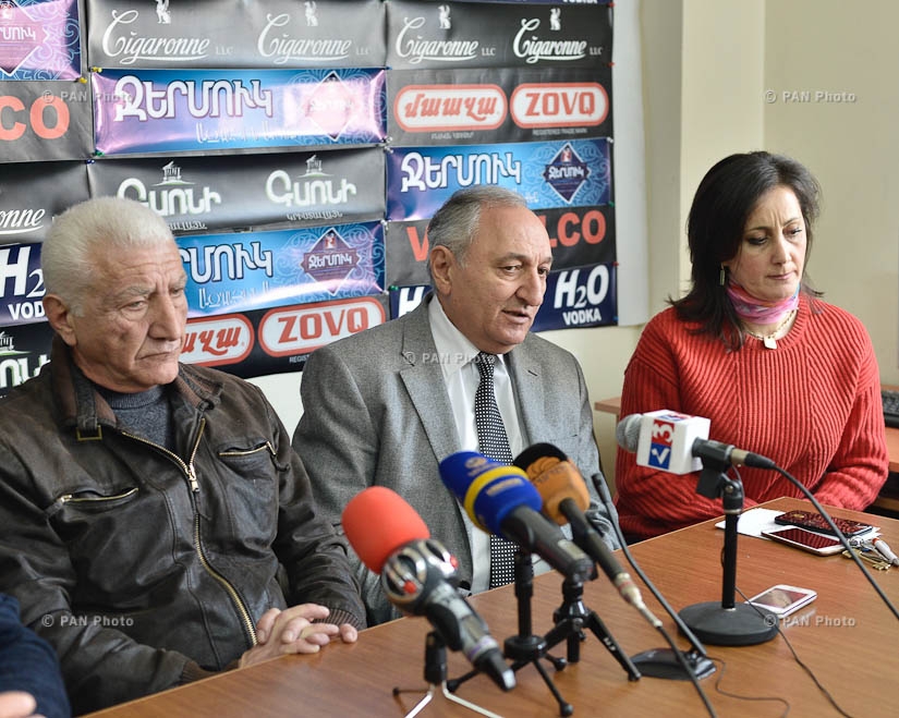 Press conference by RPA faction MP Lernik Aleksanyan, former MP Aghasi Arshakyan and economist Vardan Bostanjyan 