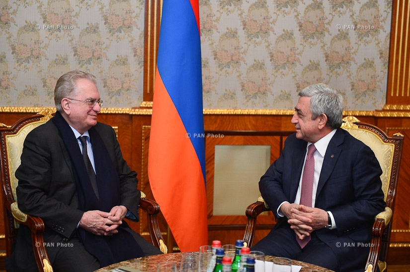 Armenian President Serzh Sargsyan received the Director General of the Russian State Hermitage Museum Mikhail Piotrovski