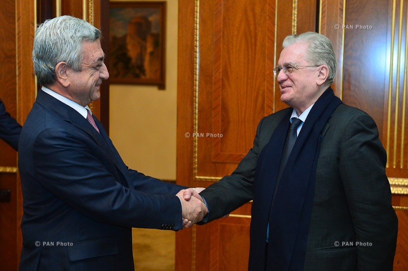 Президент Армении Серж Саргсян принял генерального директора Государственного Эрмитажа Михаила Пиотровского