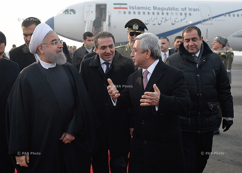  President of Iran Hassan Rouhani arrived to Armenia on official visit