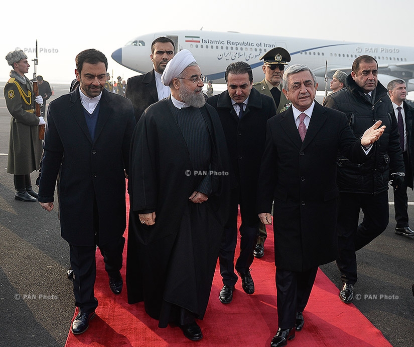 С официальным визитом в Армению прибыл Президент Ирана Хасан Рохани