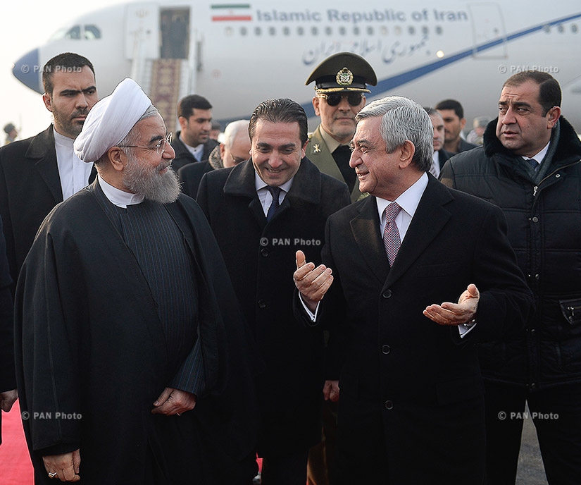  President of Iran Hassan Rouhani arrived to Armenia on official visit