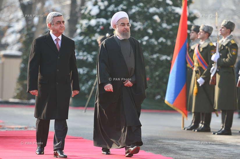 Official welcoming ceremony for President of Iran Hassan Rouhani at RA Presidential Palace
