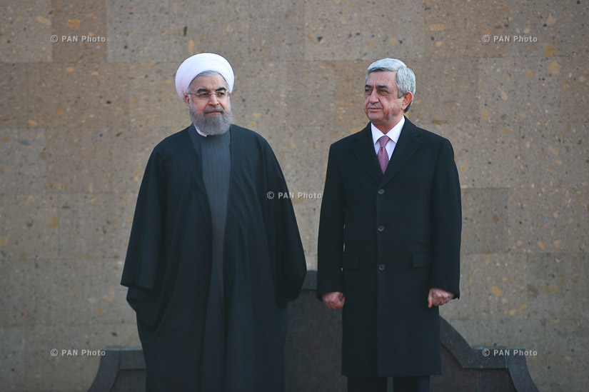 Իրանի Նախագահ Հասան Ռոհանիի դիմավորման պաշտոնական արարողությունը ՀՀ նախագահի նստավայրում