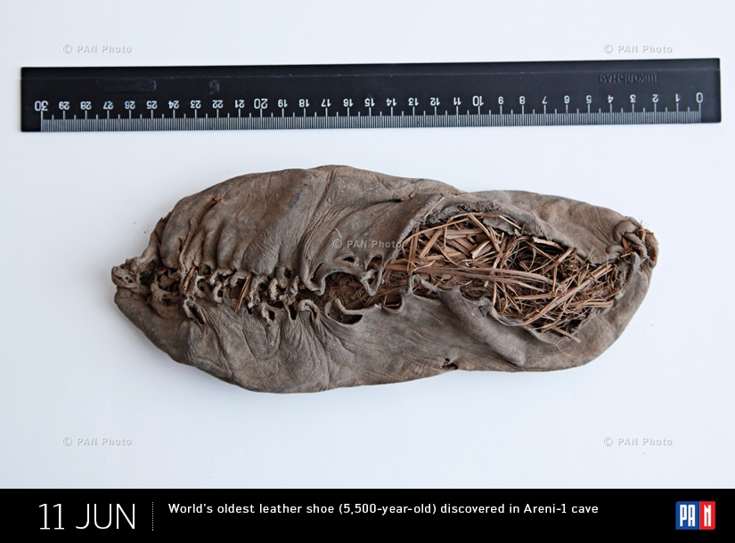 Самая древняя кожаная обувь (5500 лет), которая была обнаружена в пещере Арени 1