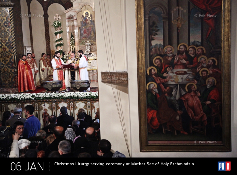 Christmas Liturgy serving ceremony at Mother See of Holy Etchmiadzin  