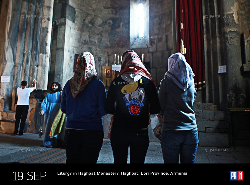 Литургия в монастыре Ахпат, Лорийская обалсть, Армения